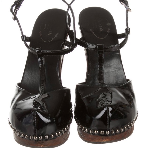 Prada T-strap wooden clogs - Picture 3 of 5